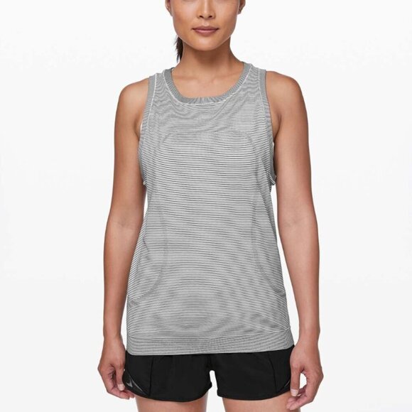 Lululemon Swiftly Breeze Tank *Relaxed Fit White / Black - Picture 6 of 6